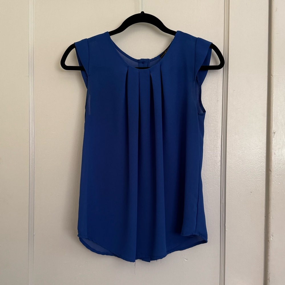 5/$25 Twine & String Cobalt Cap Sleeve Blouse